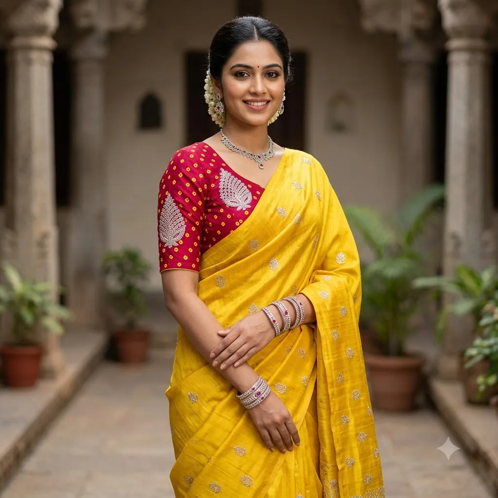 Bandhini Banarasi Silk Saree SV084C