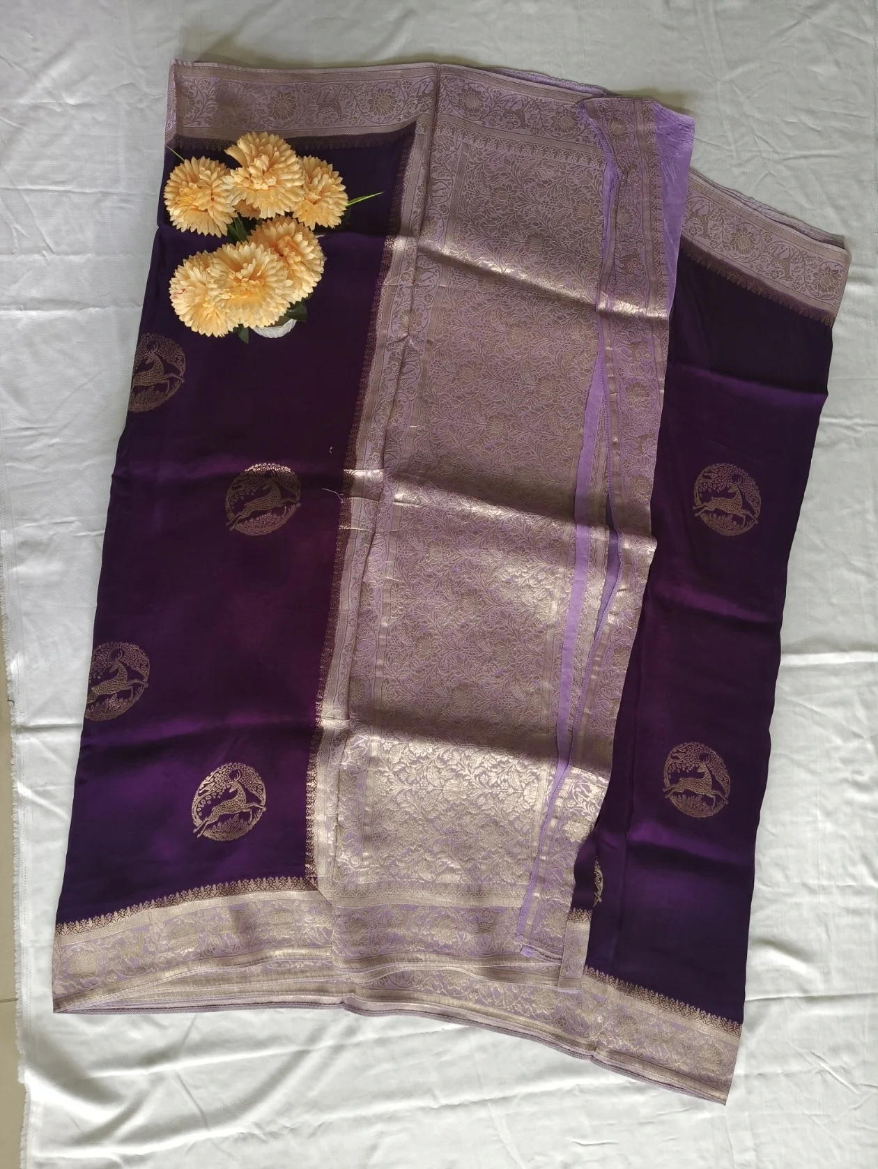 Royal Purple Silk Saree