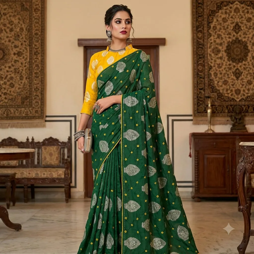 Bandhini Banarasi Silk Saree SV084F