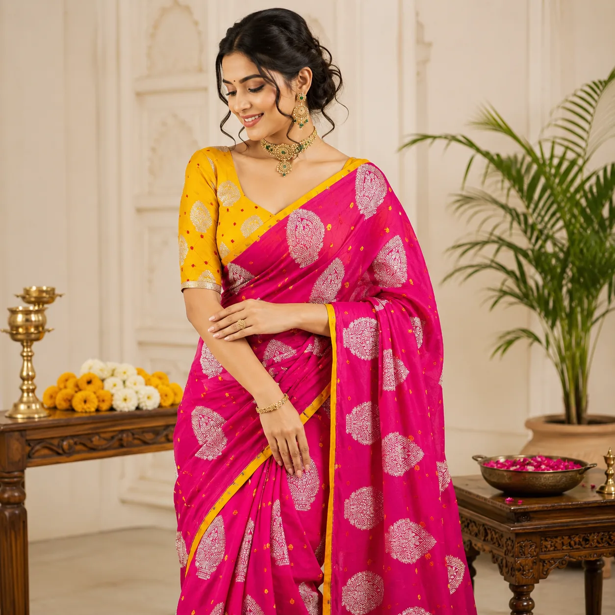Bandhini Banarasi Silk Saree SV084E