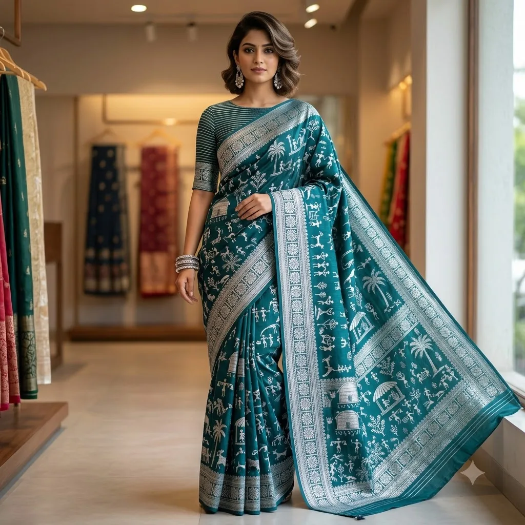 Cotton Silk Tribal Weaving Saree SV004D