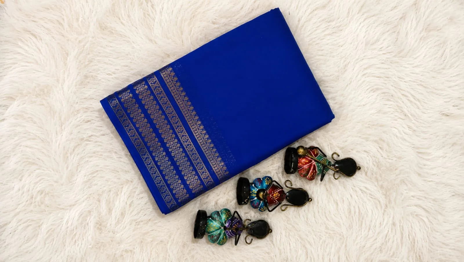 Mysore Crepe Silk Saree | Blue