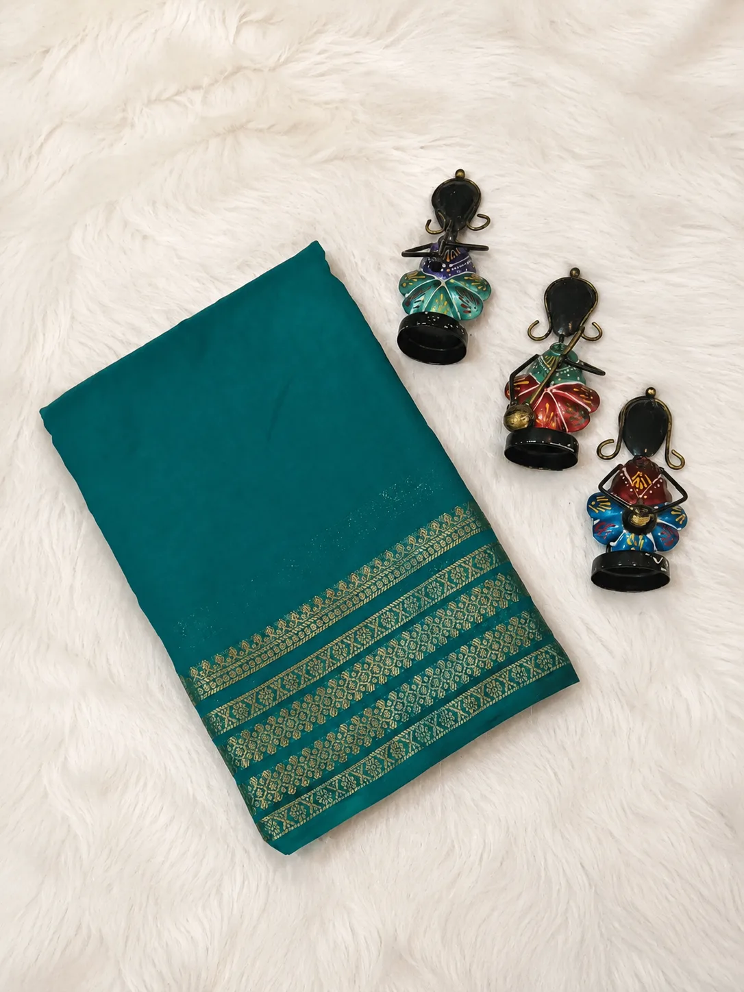Mysure Crepe Silk Saree | Green