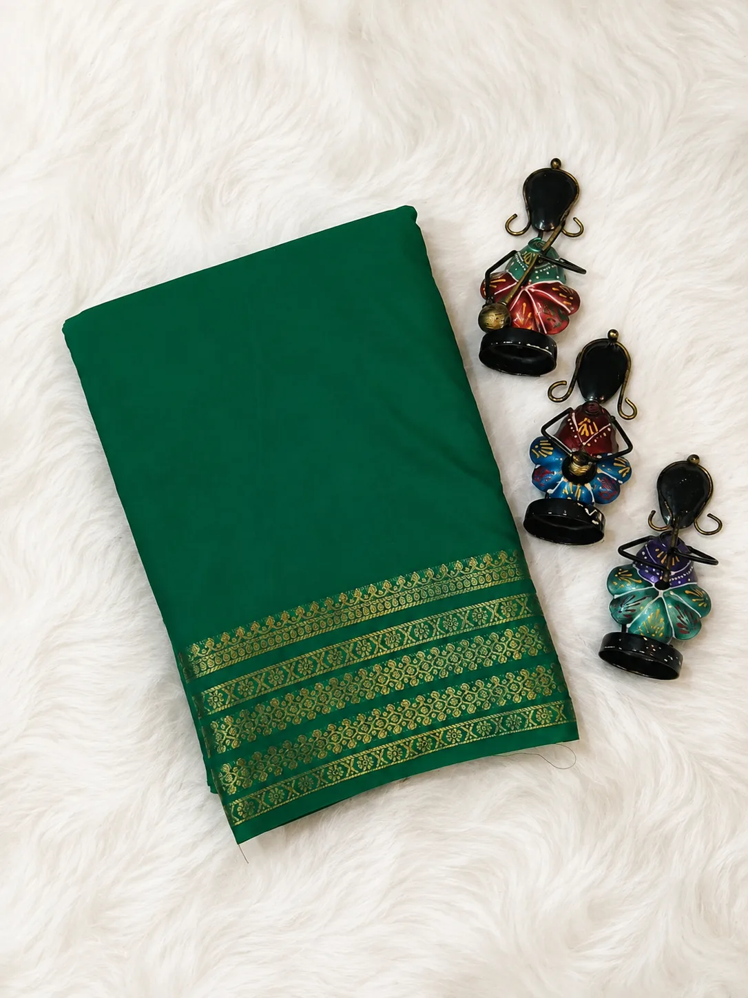 Mysore Crepe Silk Saree | Light Gree