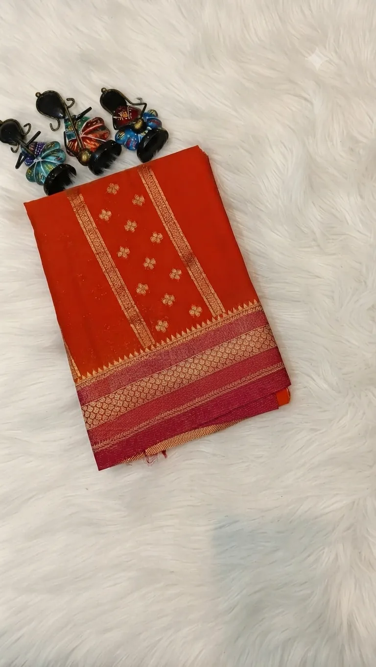 Mysore Silk Saree With Rich Pallu