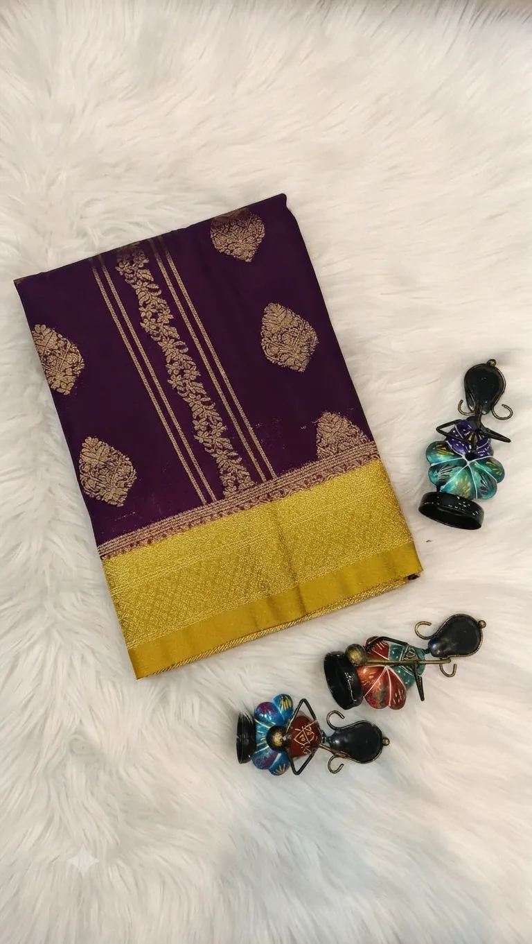 Mysore Silk Saree With Rich Pallu