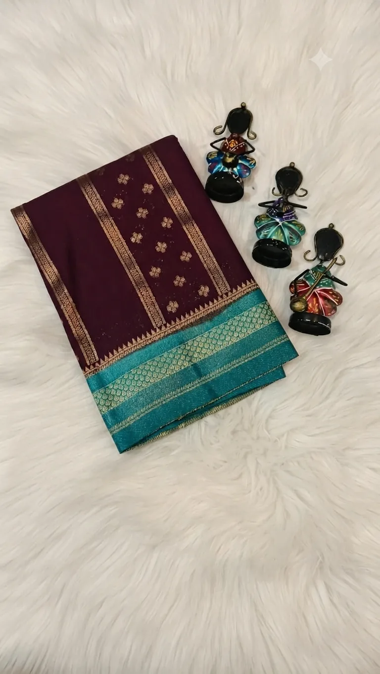 Mysore Silk Saree With Rich Pallu