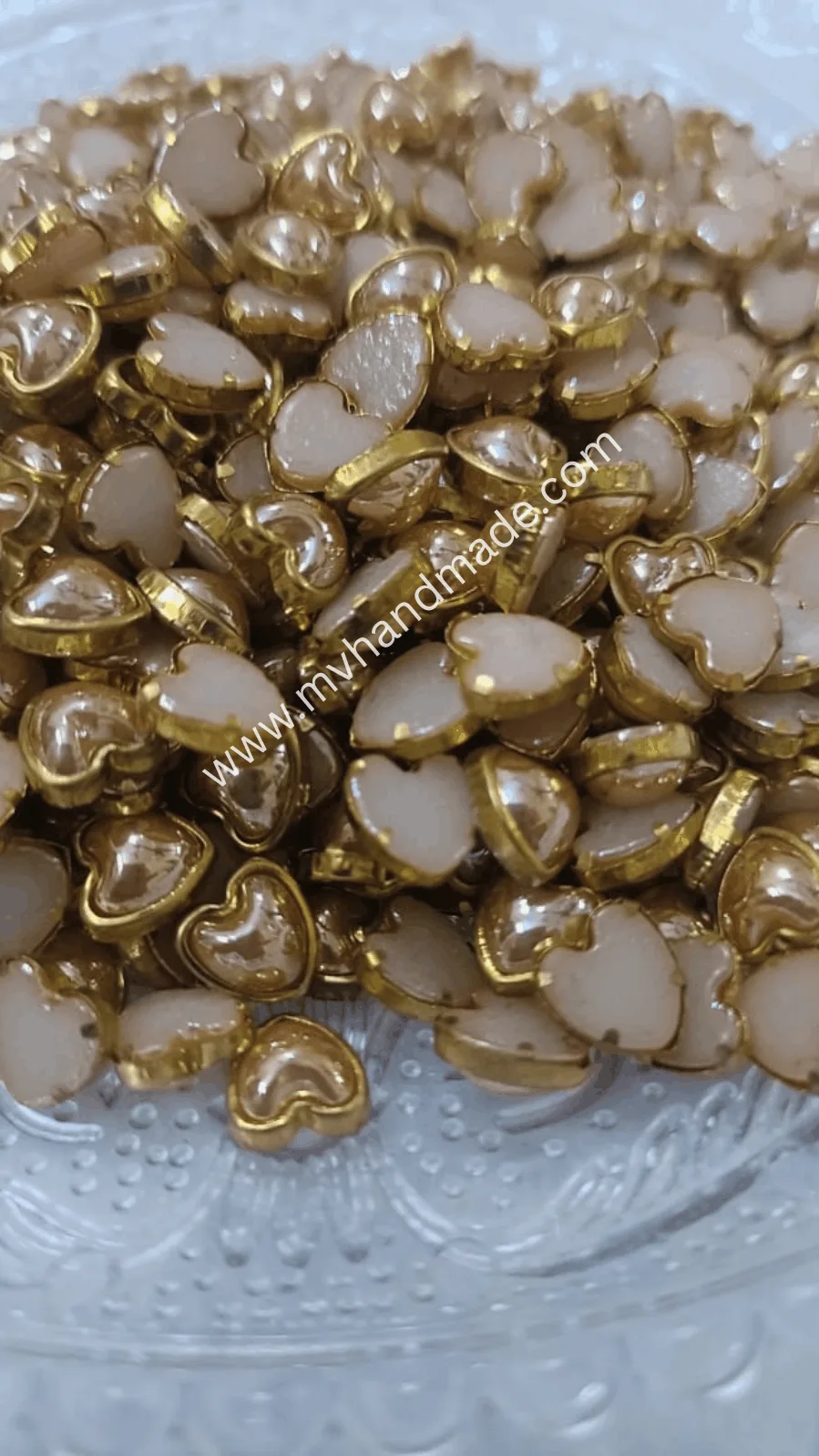 Heart shape gold ceramic