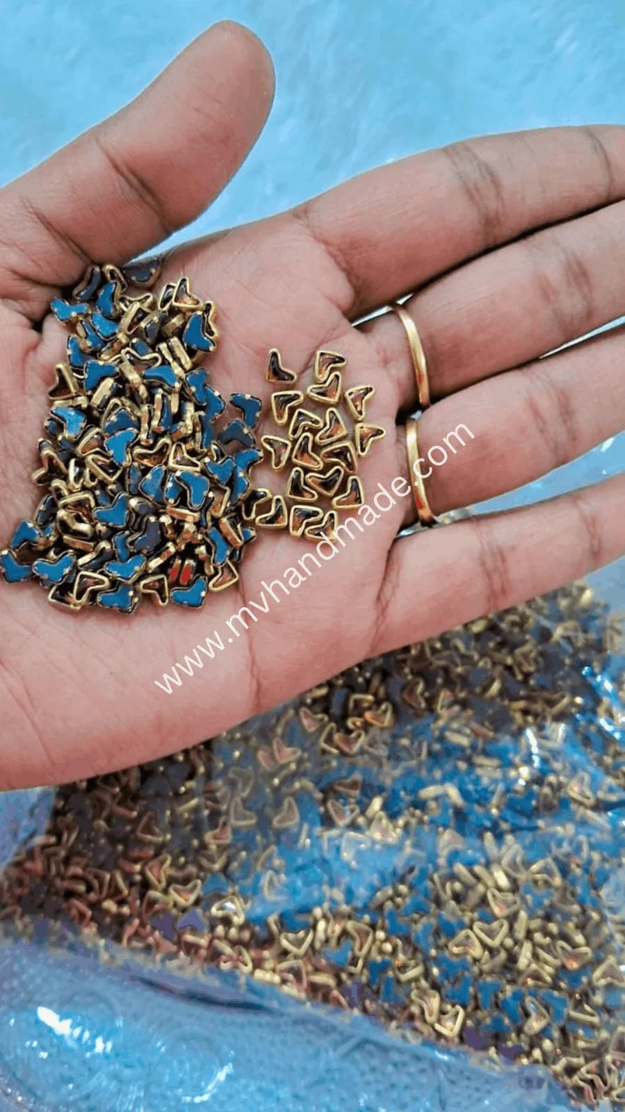 Gold colour heart shape