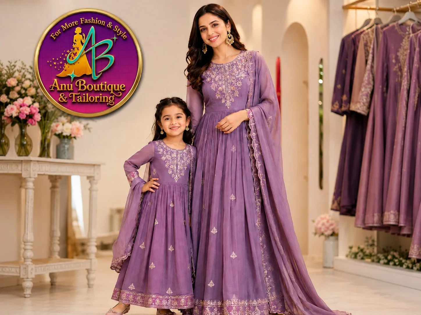 Customized Mother and Daughter Dresses