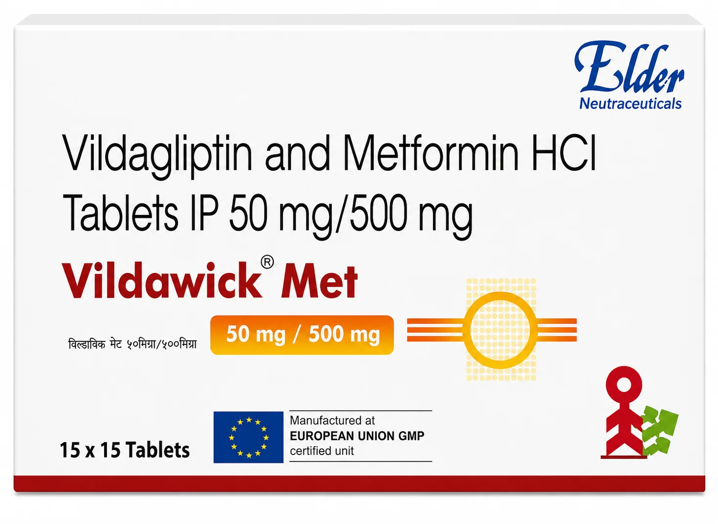 Vildawick Met 50 mg/500 mg Tablet Elder