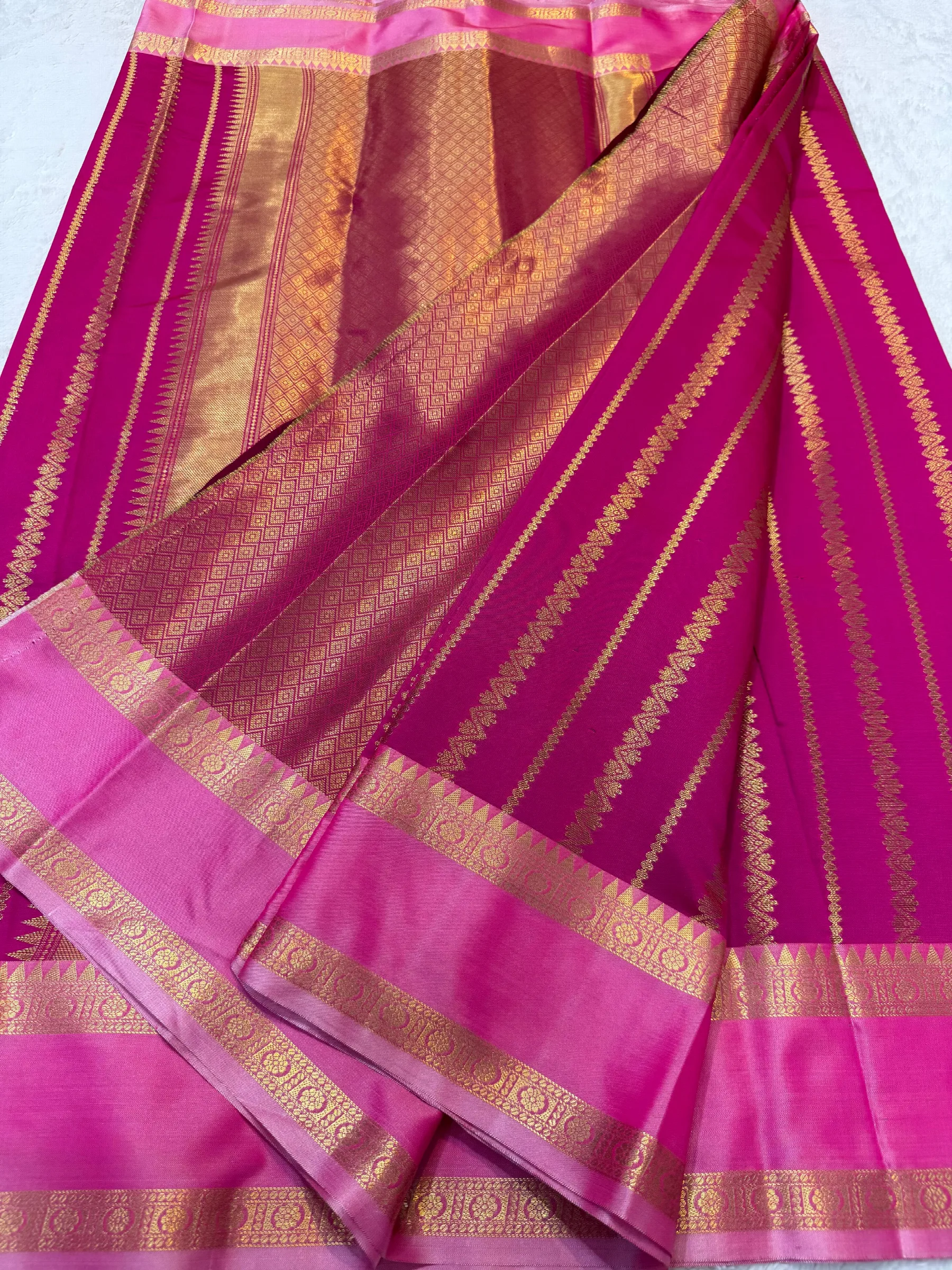 Banarasi silk sarees with golden border