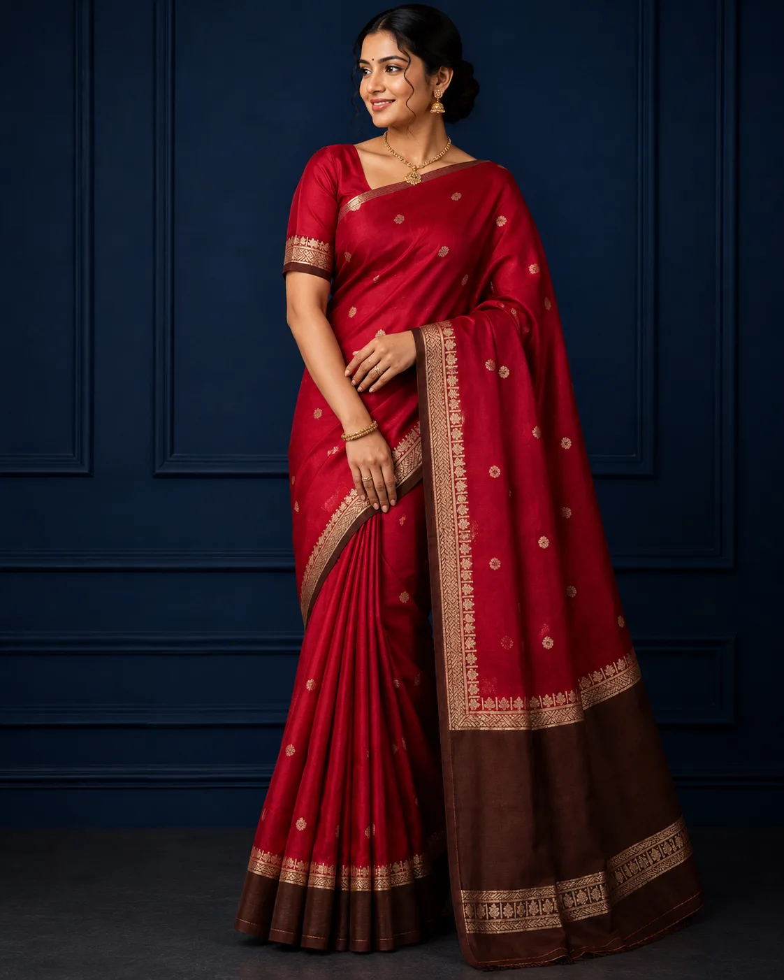 Viscose  Crape Pattu Saree I 1V - 005 I Tamato Pink Saree