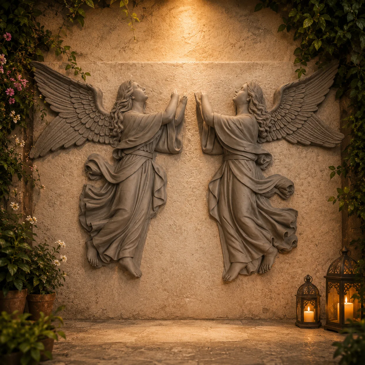 Praying Angels Wall Relief Set