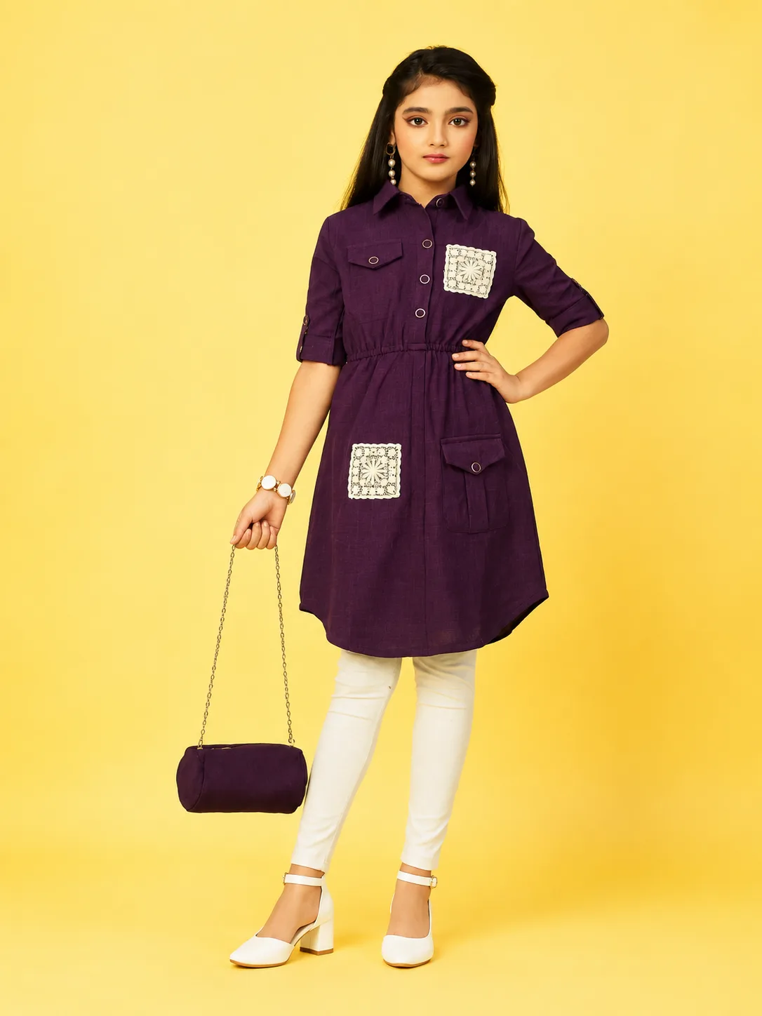 Western Frock I 2V - 003 I Purple