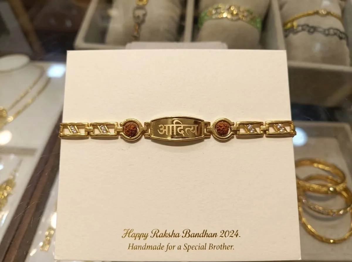 Gold plated rakhi
