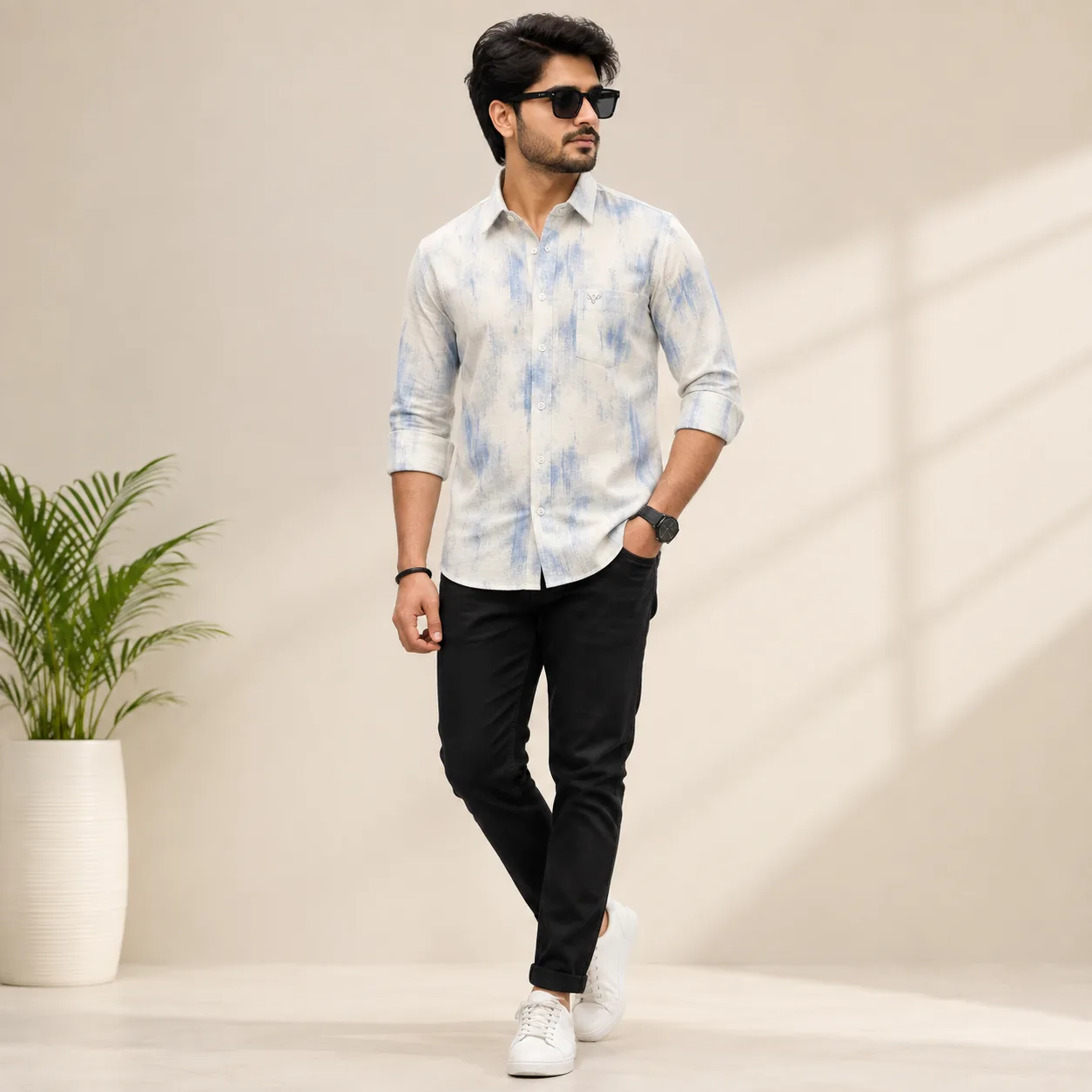 Crim Club I 4V - 001 I Royal Print Shirt