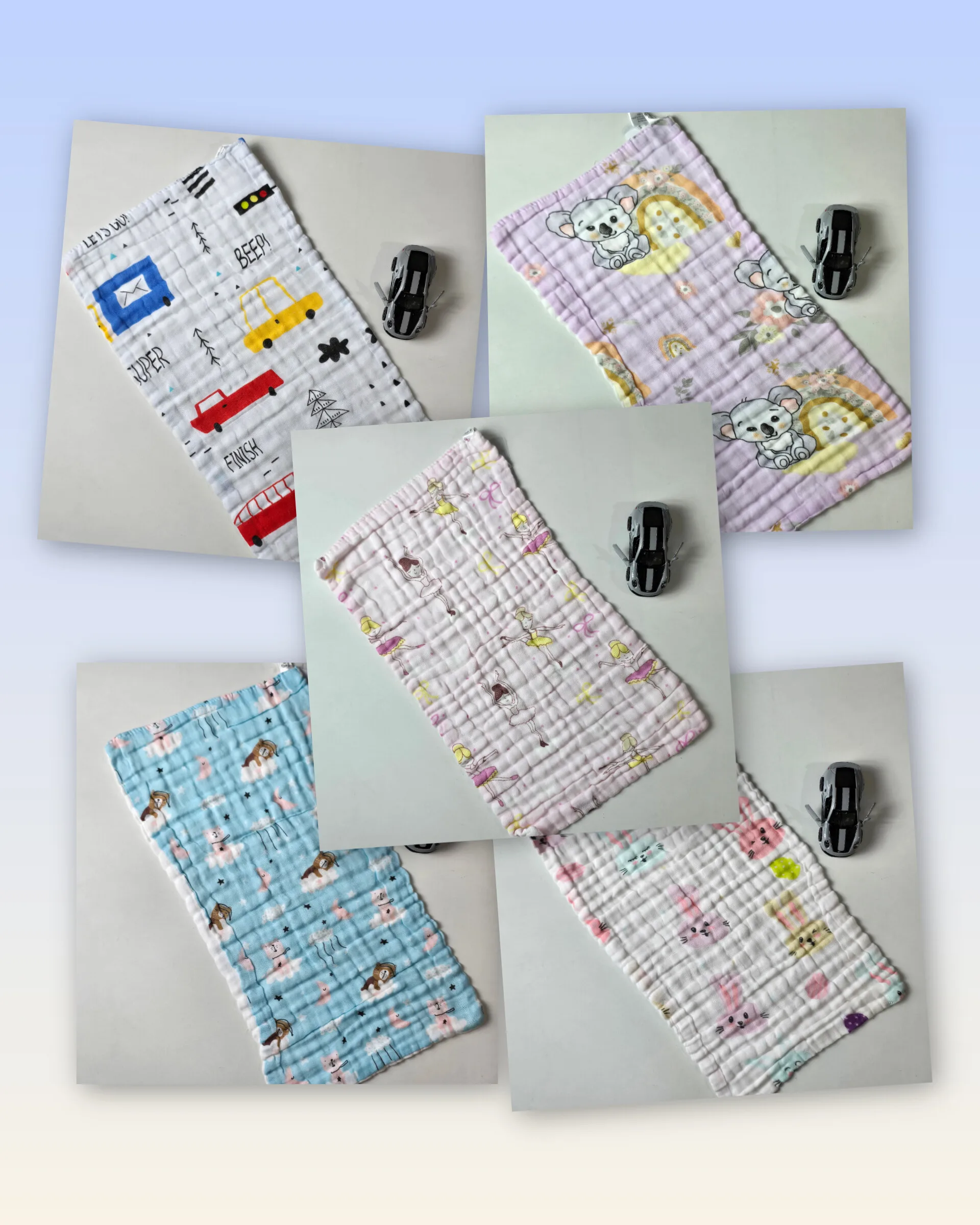 2 pcs Muslin Burp Cloth