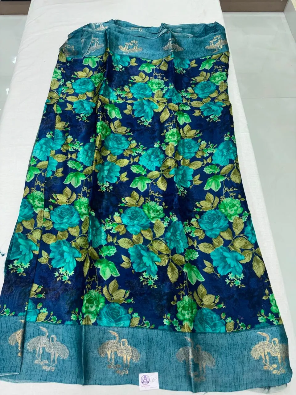 Chinon fancy saree