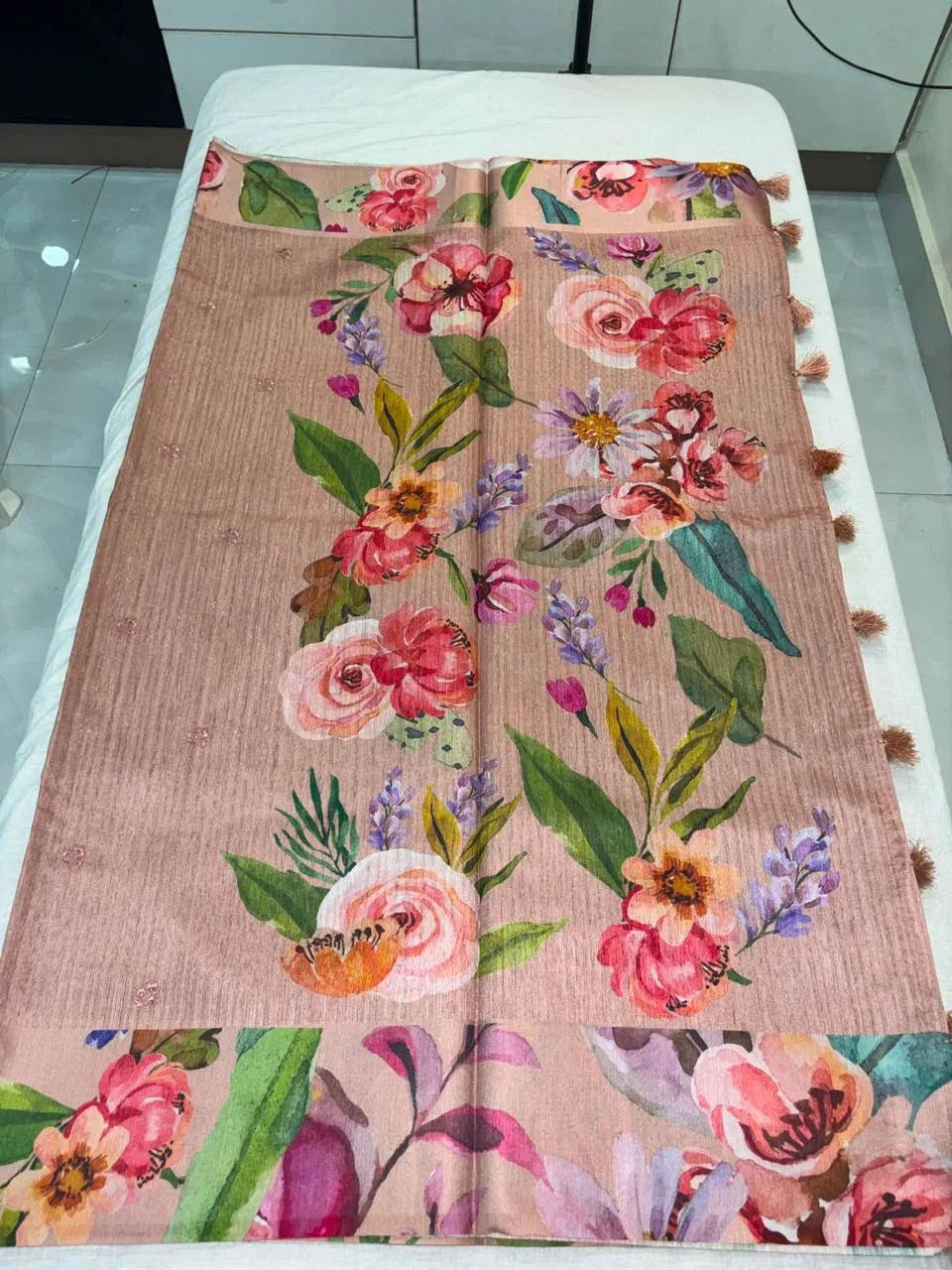 Raw silk work saree