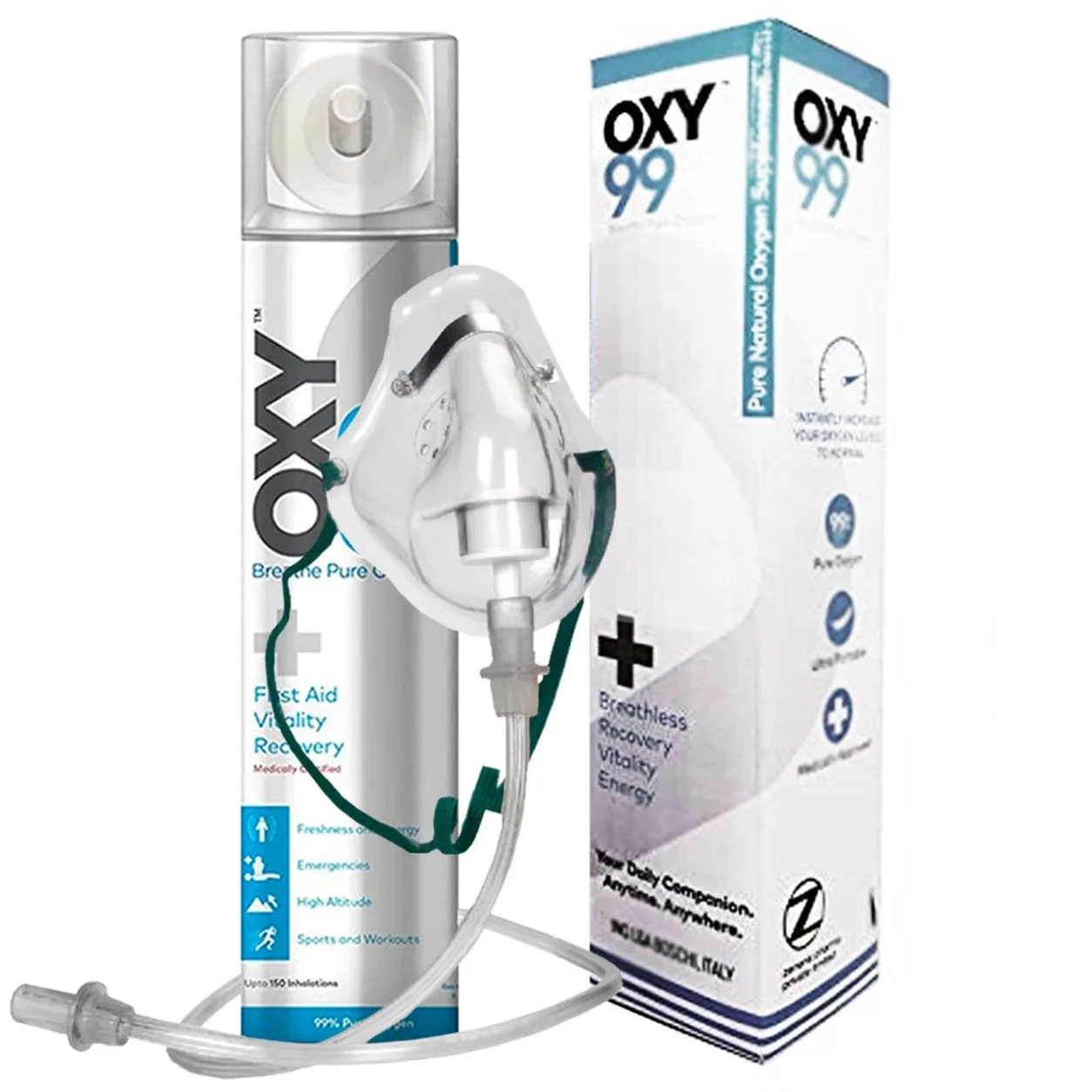 Oxy99 Ultra Portable Oxygen Can with Mask
