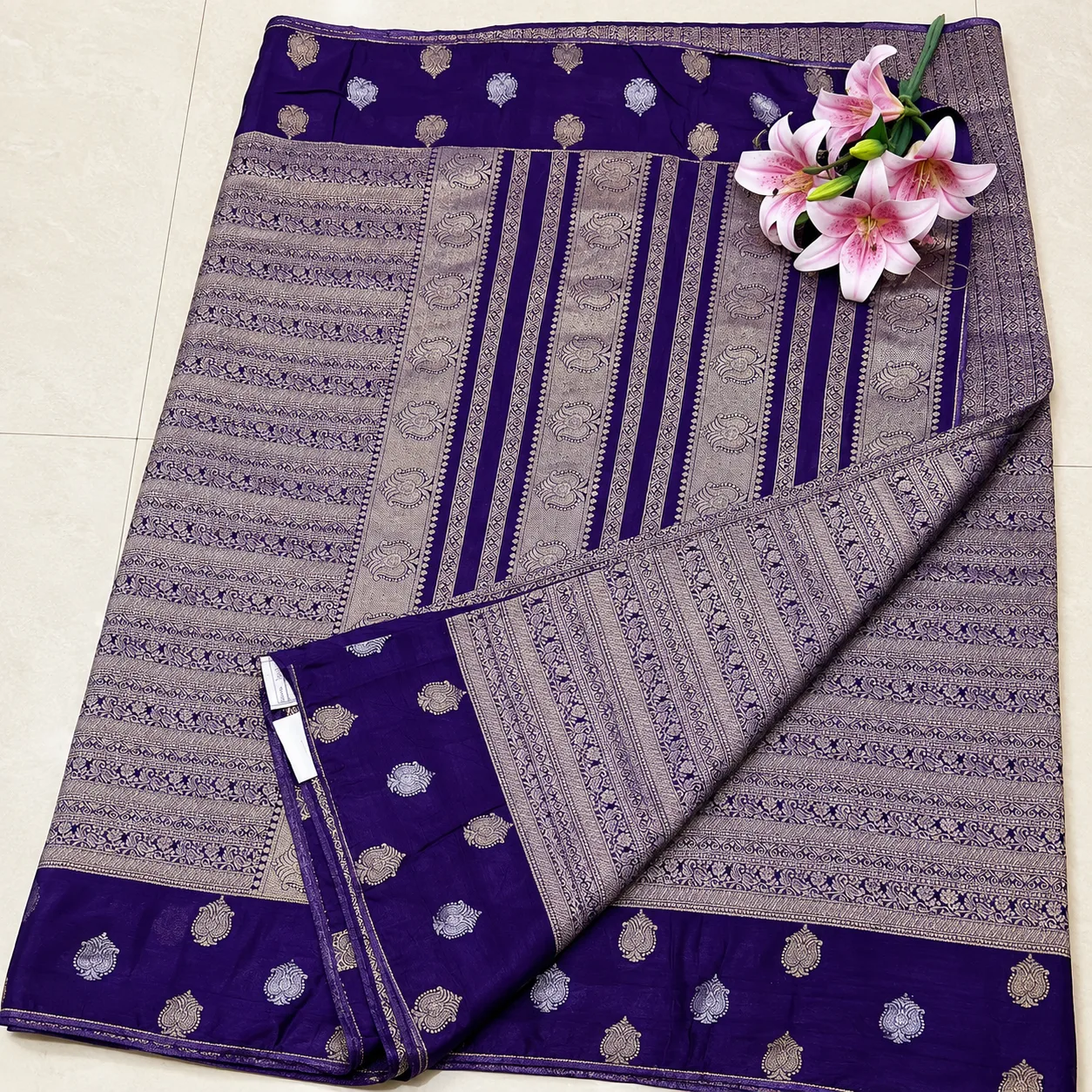 Royal Purple Zari Woven Saree