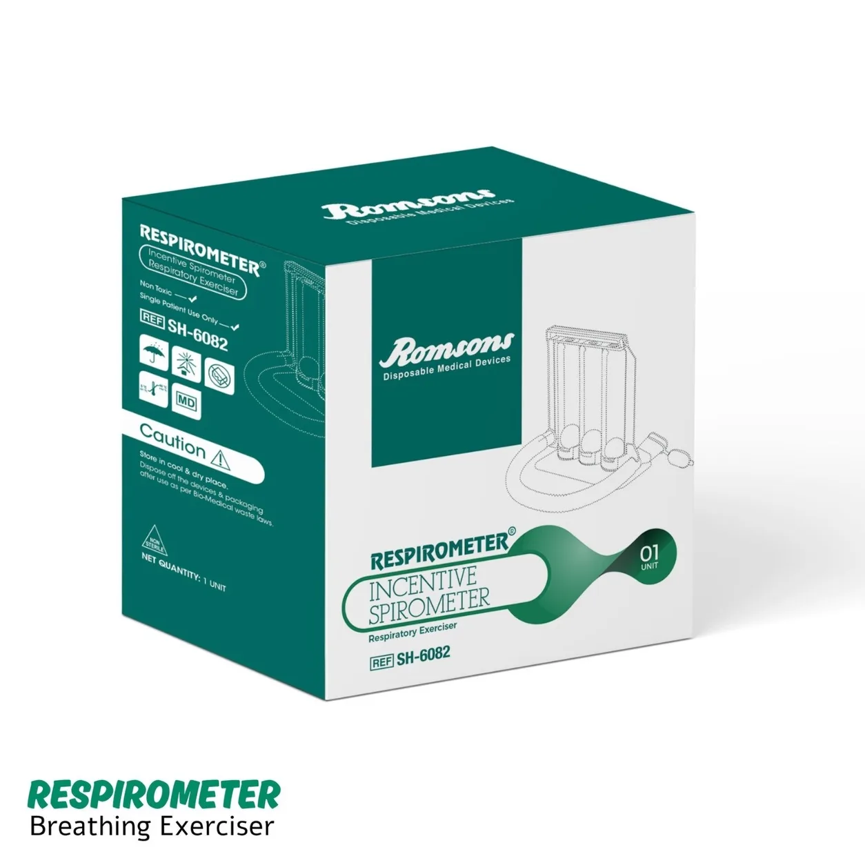 Romsons Respirometer Deep Breathing and Lung Exerciser  SH-6082