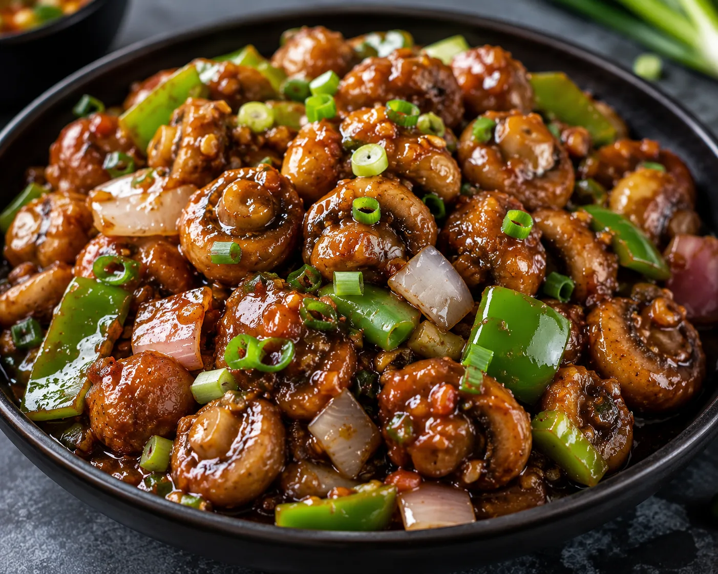 Mushroom Chilli Manchurian