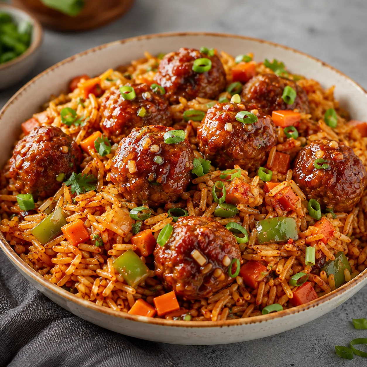 Veg Manchurian Schezwan Rice