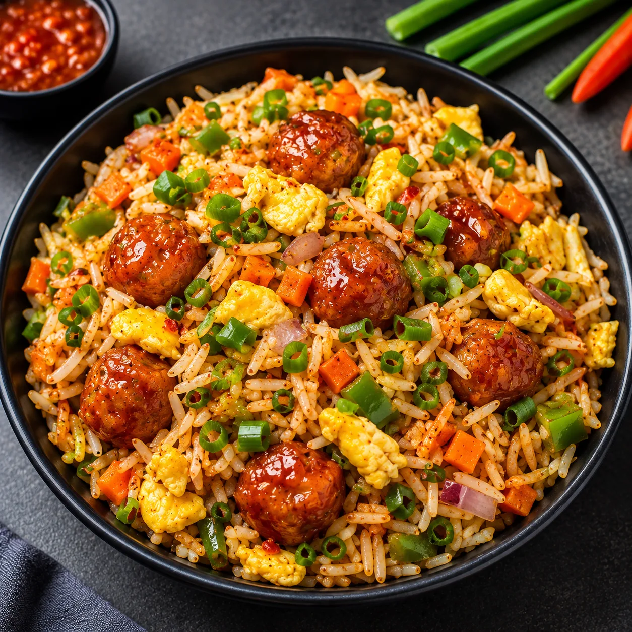Double Egg Manchurian Fried Rice