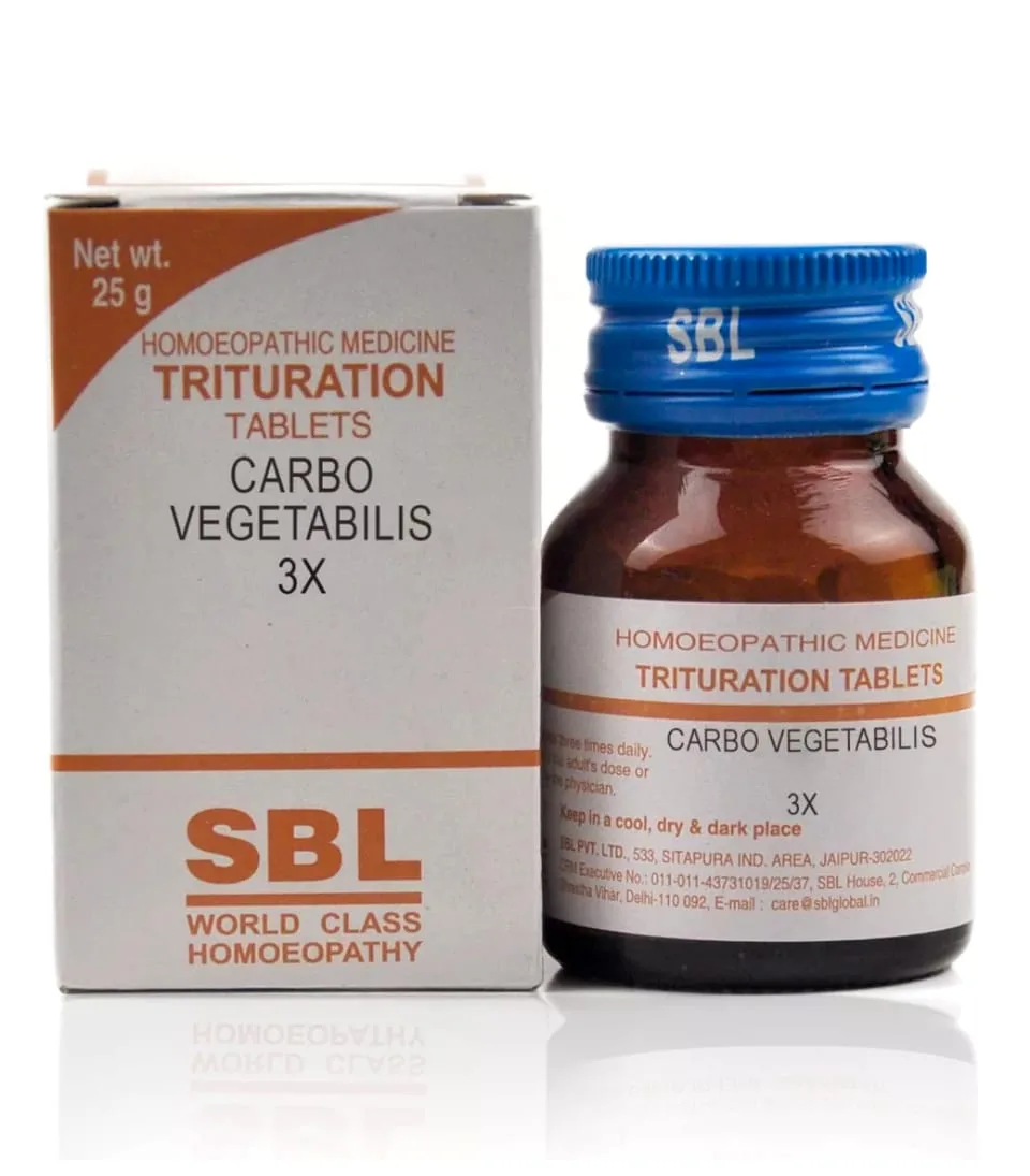 SBL Carbo Vegetabilis Trituration Tablets (25 gm)
