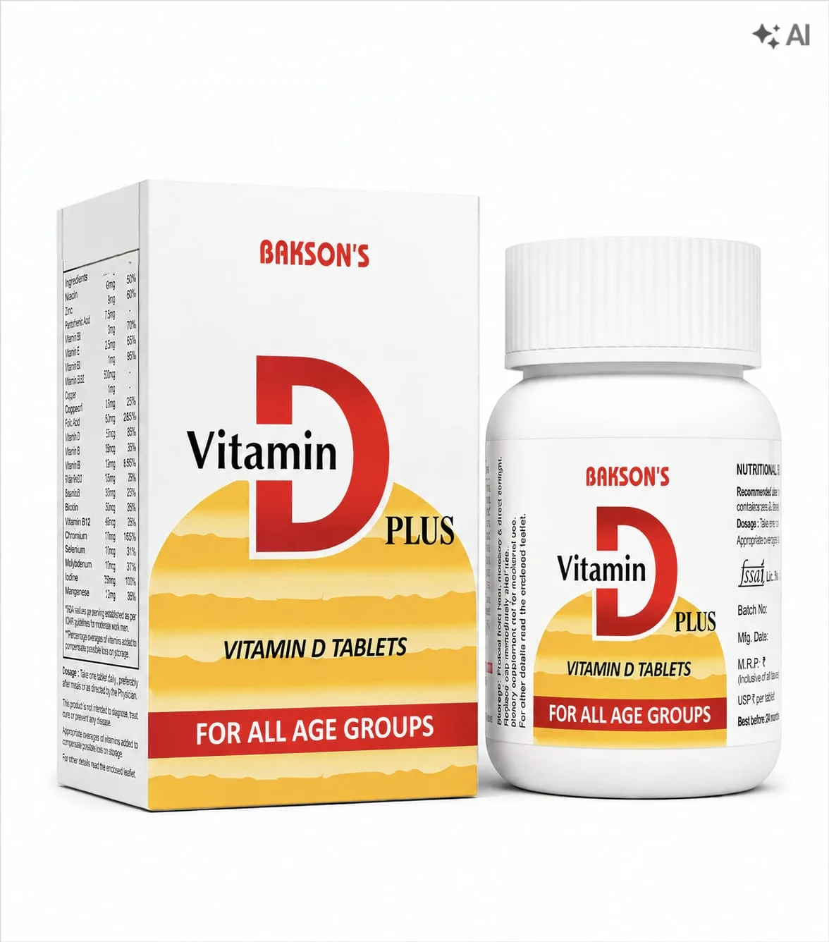 Bakson Vitamine D+ Tablets 30 Tabs