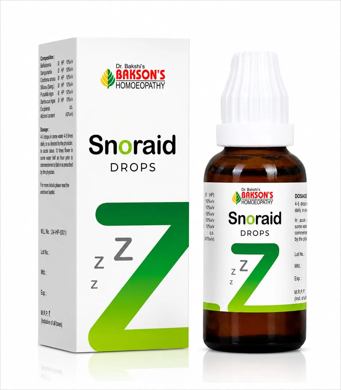 Bakson Snore Aid Drops (30 ml)