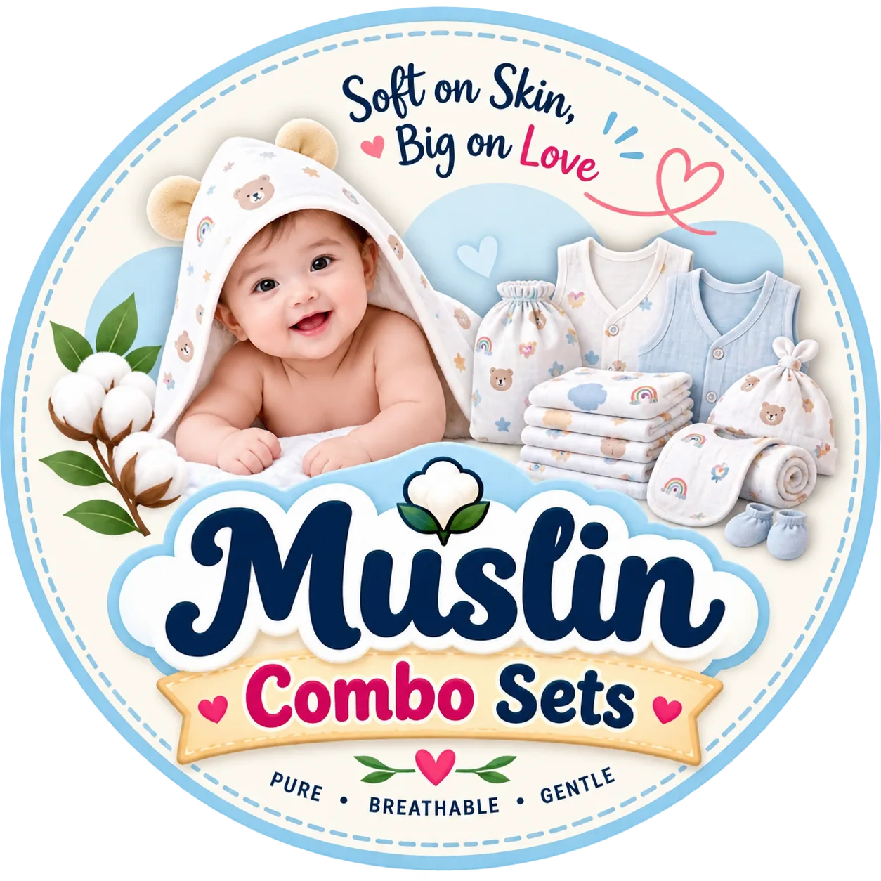 Premium Quality Newborn Muslin Combo Set(MC2499)