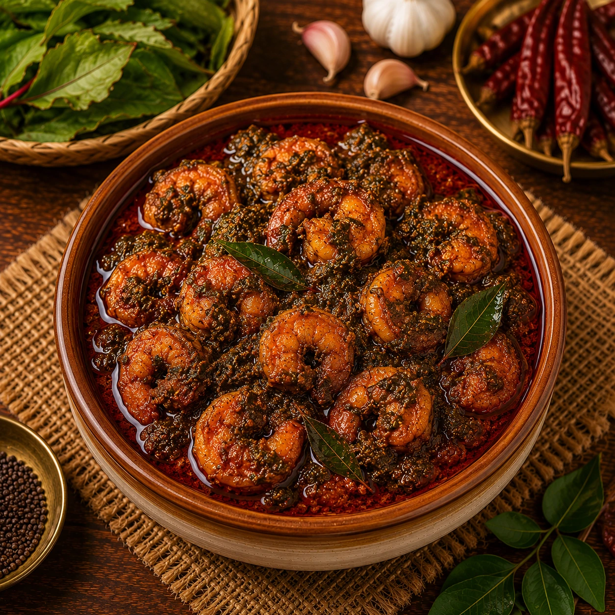 Gongura Prawns Pickle