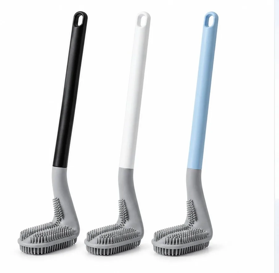 Long Handle Silicone Toilet & Bathroom Cleaning Brush