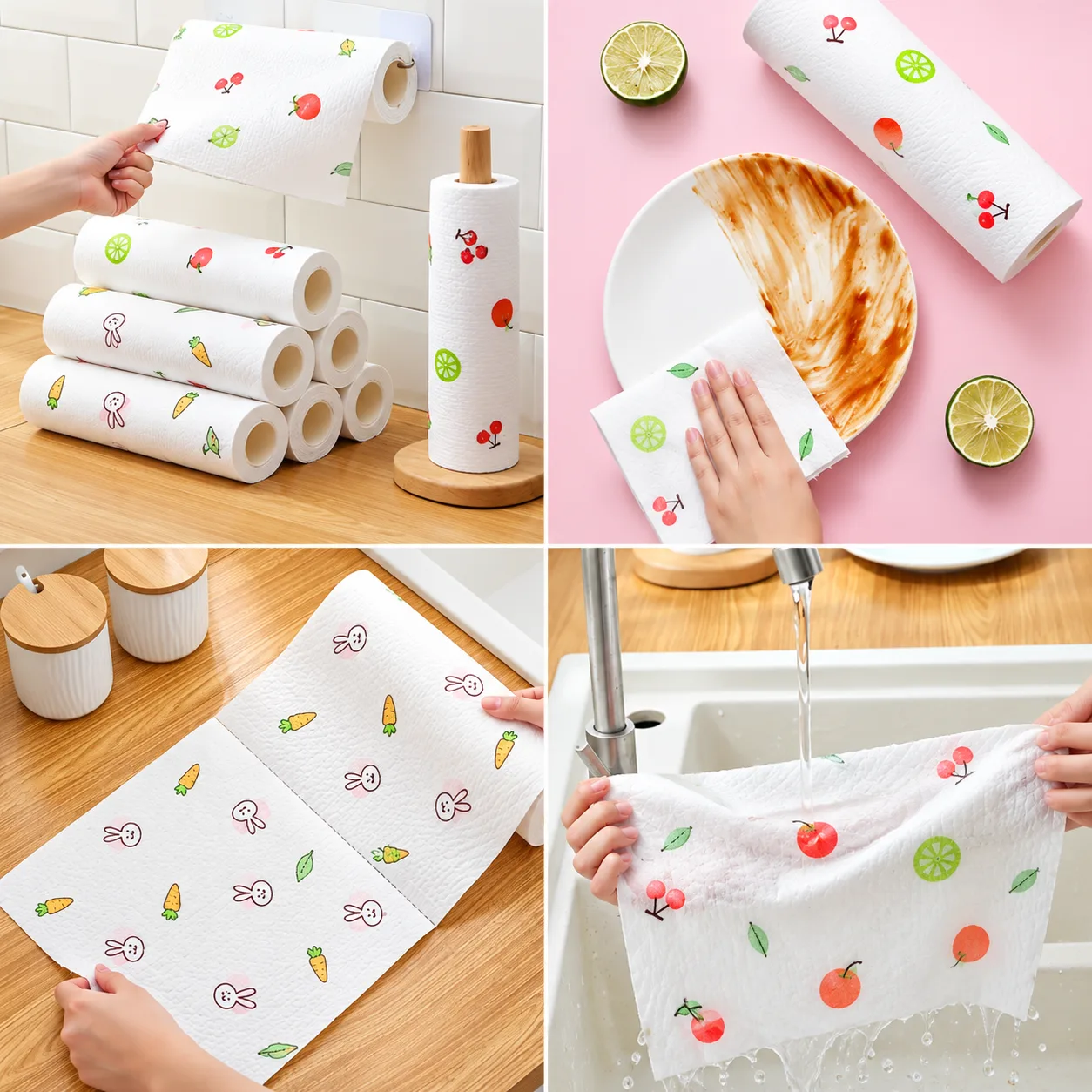 Reusable Washable Kitchen Cleaning Towel Roll