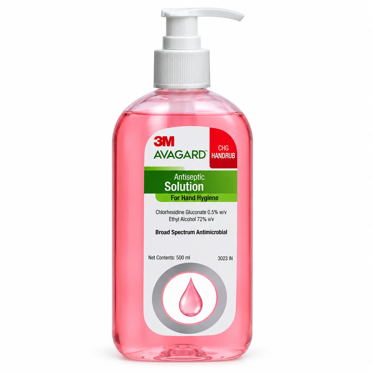 3M™ Avagard™ CHG Handrub Hand Sanitizer, 500 mL, 1 N