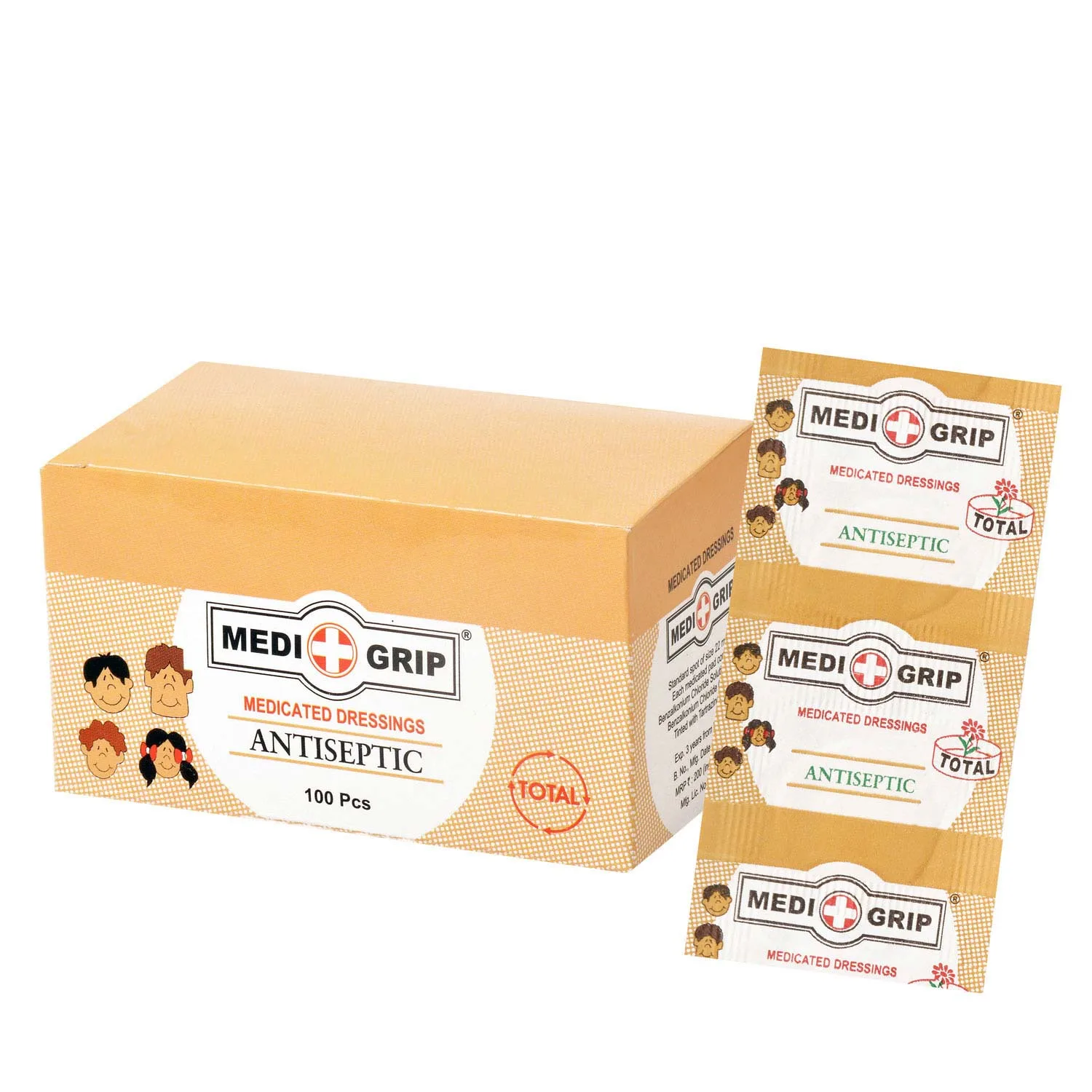 Medigrip Adhesive Bandage Antiseptic (First Aid Plaster), 1 Box (100N)