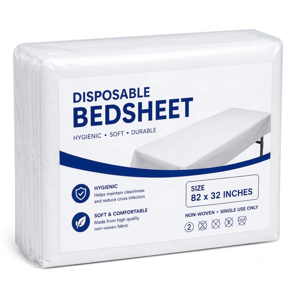 RXSHOPY Single Use Non Woven White Disposable Bedsheet 82x32 inches for Hospital, Surgical, Spa, Salon, Masssage