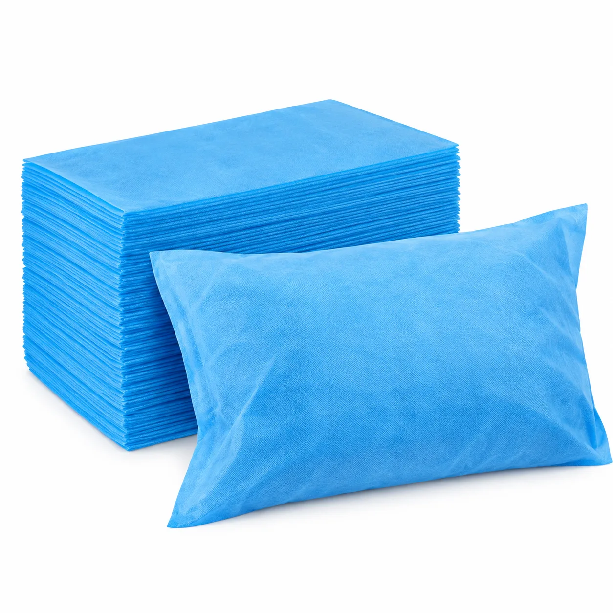 RXSHOPY Blue Disposable Pillow Cover for Patients, Hospital, Massage, Travel , 25" X 18"