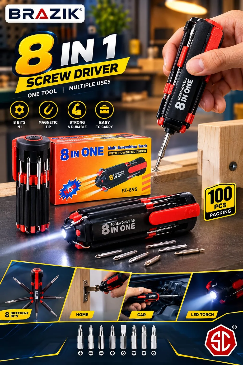 8 in 1 screw drivr