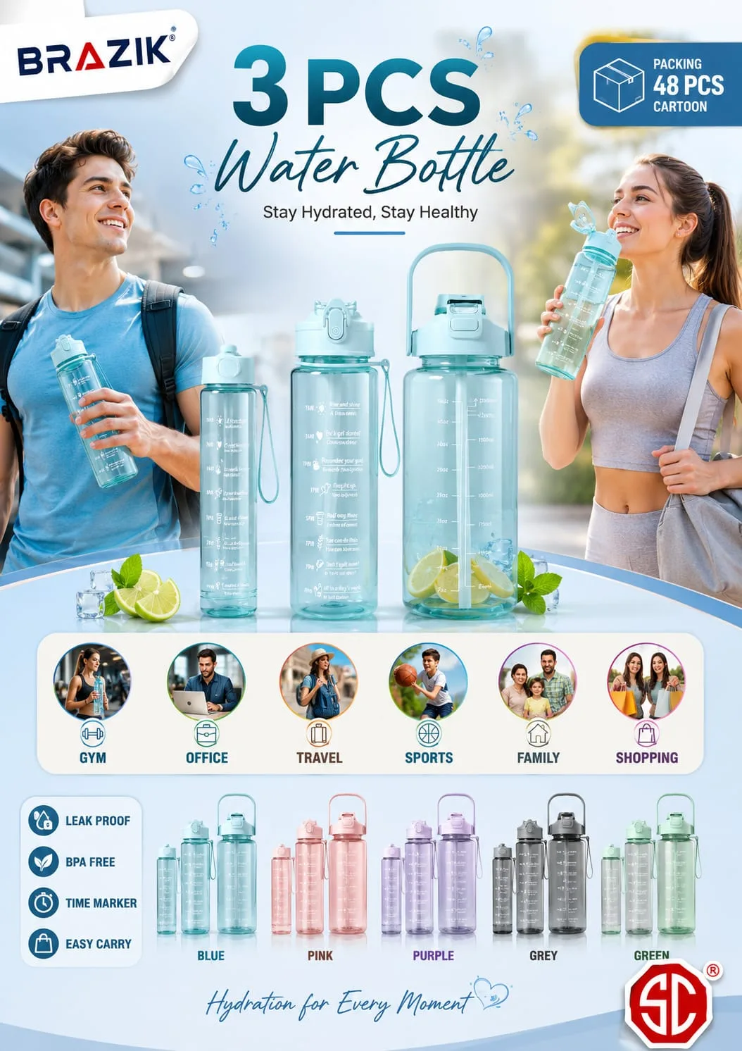 3 in 1 motivation bottle
