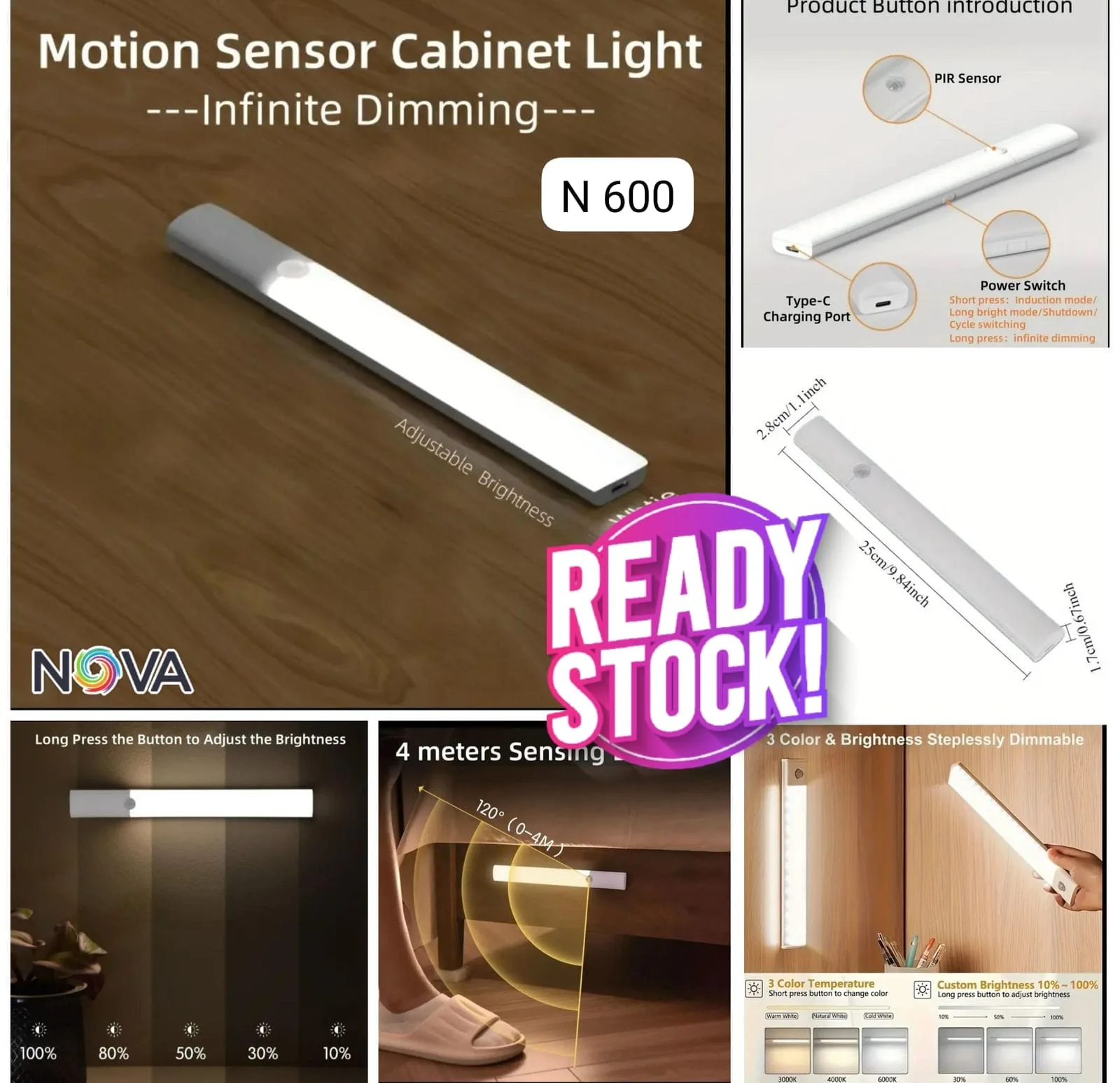 Motion sensor cabinets light