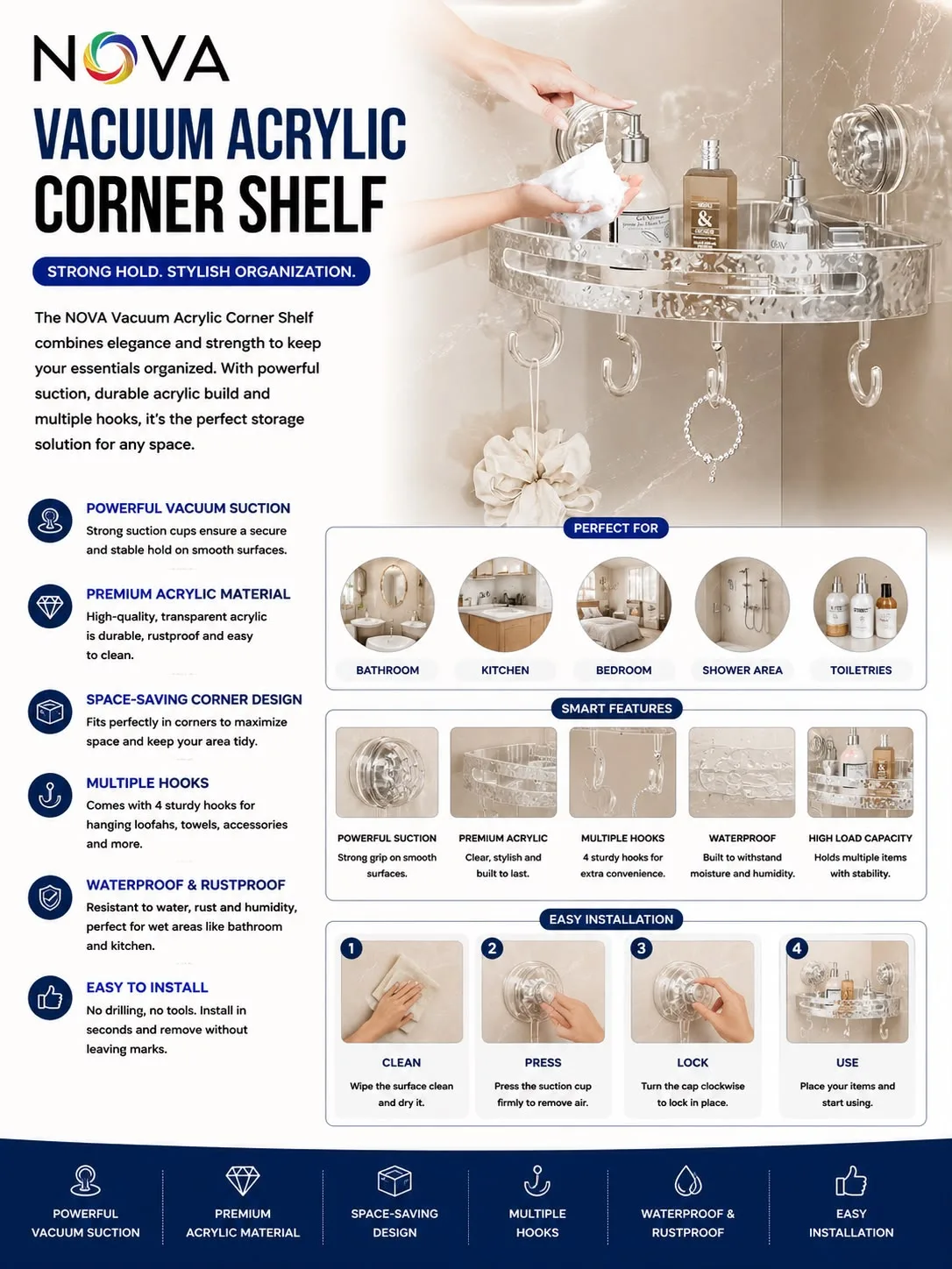 Acrylic corner rack