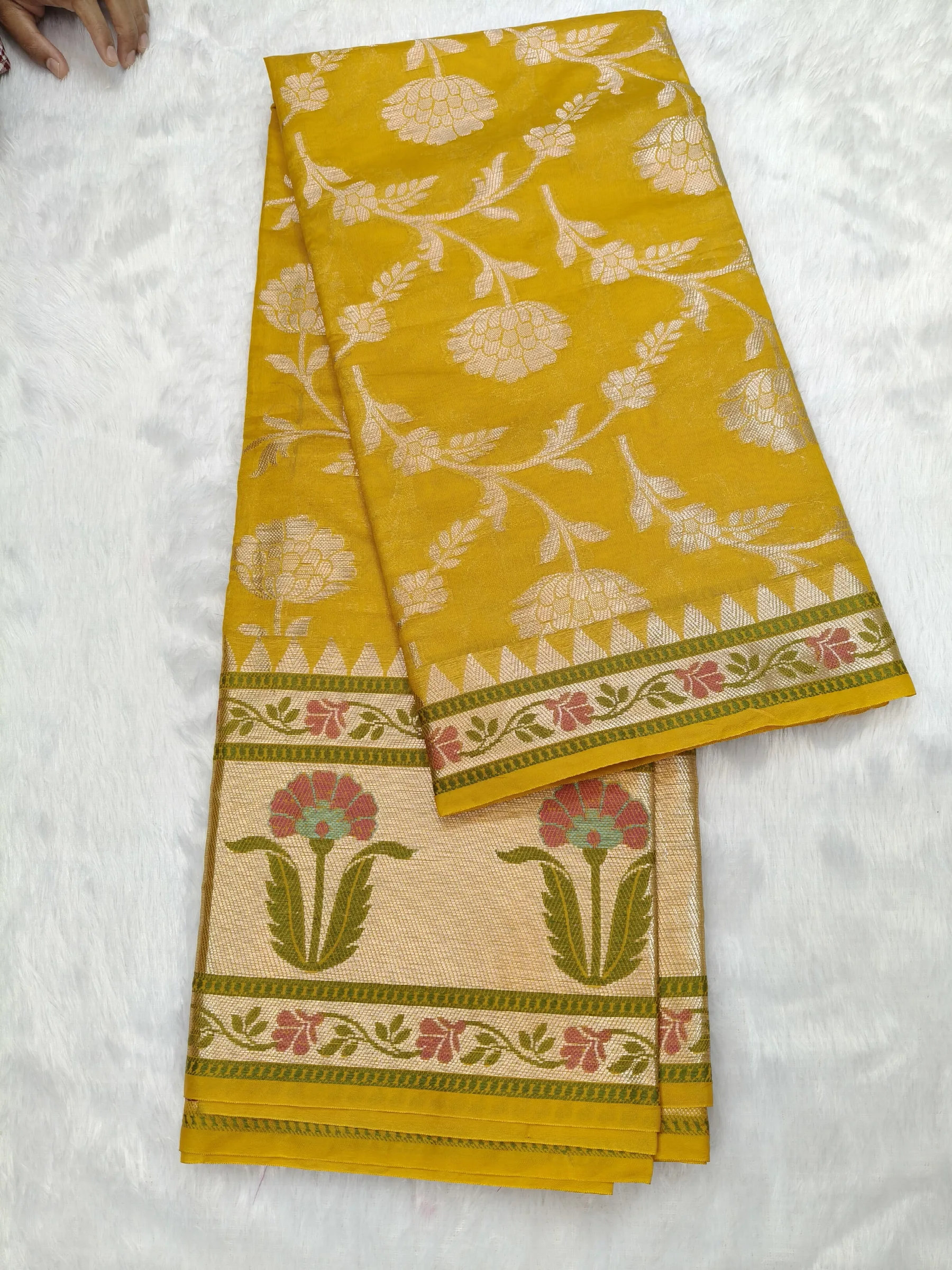 Banarasi paper silk saree
