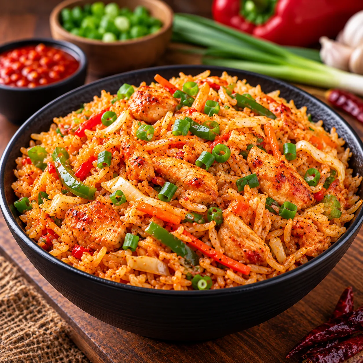 Schezwan Chicken Fried Rice