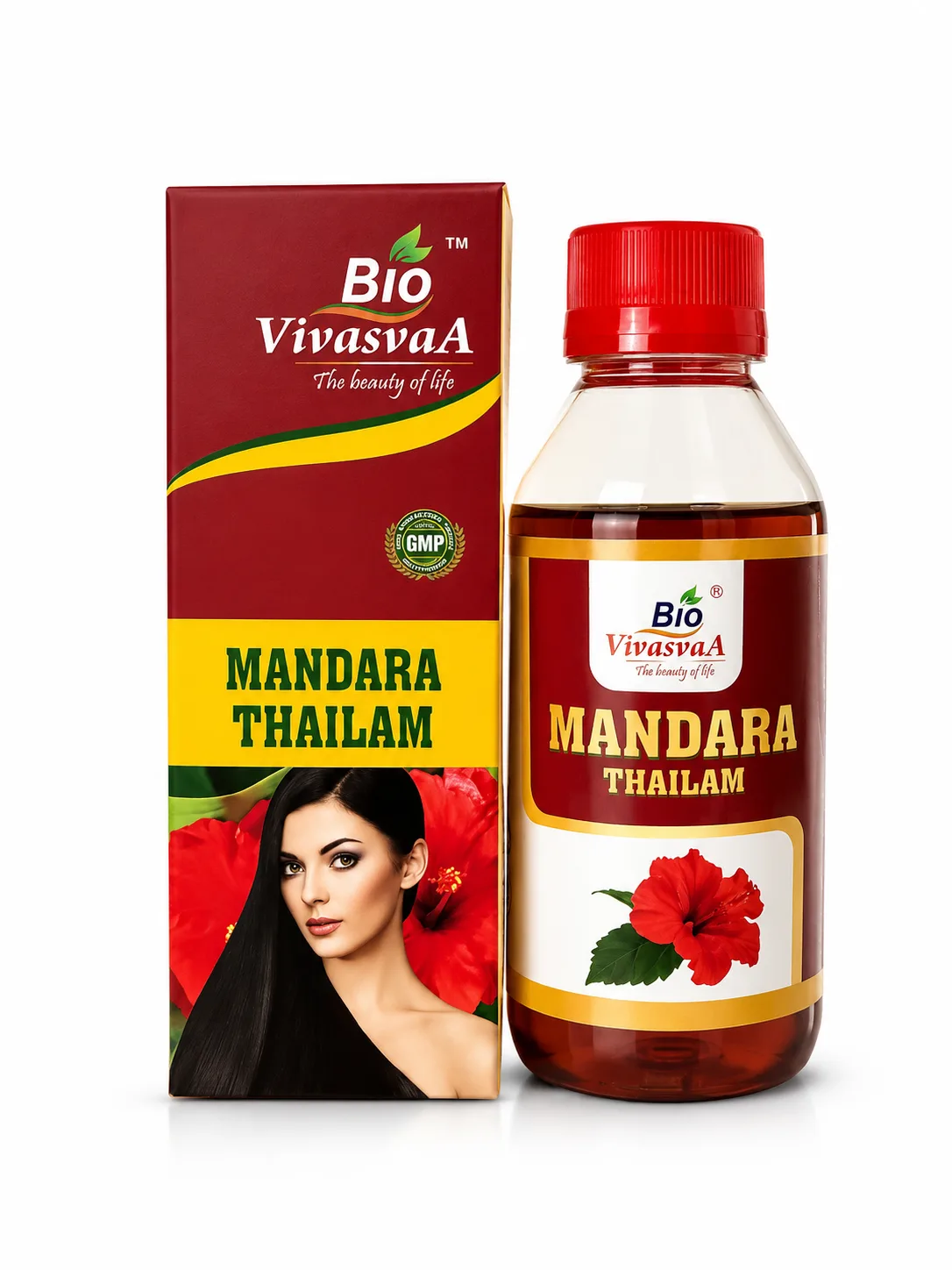 Biovivasvaa Mandara Thailam Hair Oil 180 ML pack of 2 || Scalp and Hair Nourishment| Oil for Men and Women | For Soft, Healthy-Looking Hair | Herbal Hair Care