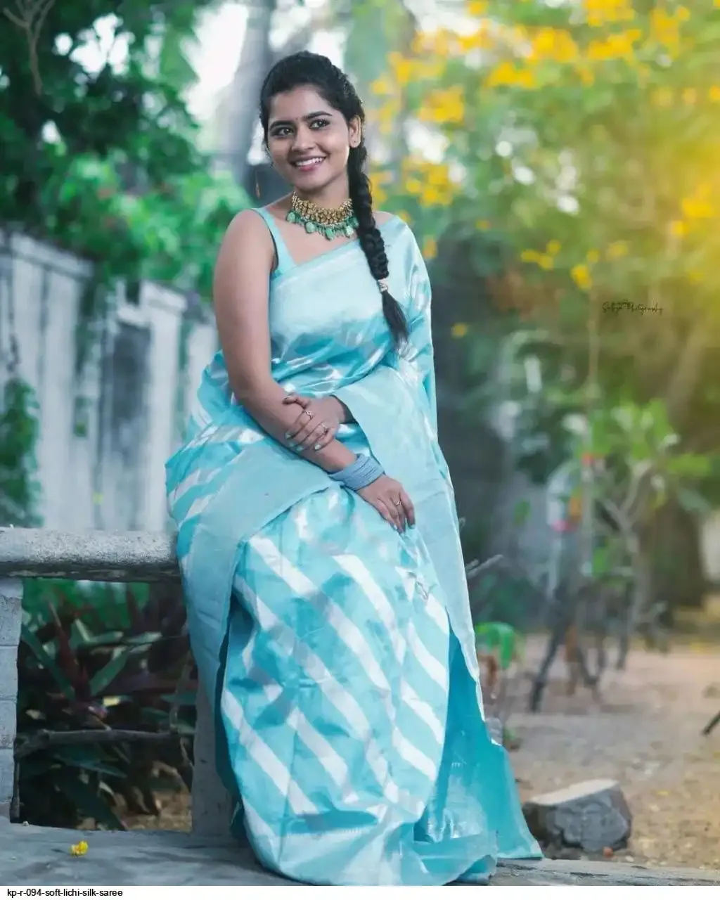 Soft Lichi Silk Saree – KP-R-094