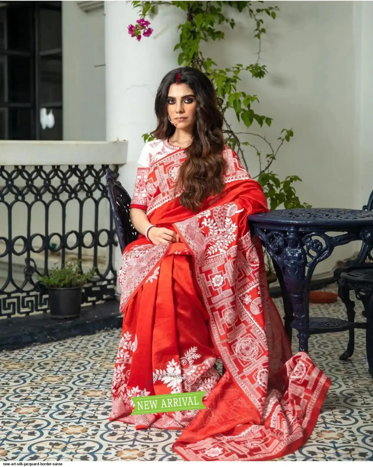 Art Silk Jacquard Border Saree
